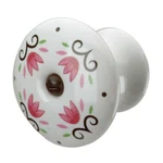 Cabinet Knob Porcelain Tulip 1 3/4" Dia W/ Black Screw Renovator's Supply. Fixed Price $13.99.