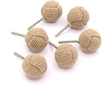6 Rope Doorknobs Nautical Twisted Decorative Jute Pull, Rustic Knot Drawer. Fixed Price $24.00.
