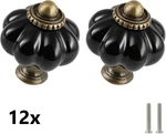Zernmiader 12 Pack Black Pumpkin Knobs Ceramic Cabinet Vintage Drawer Pulls New. Fixed Price $19.00.