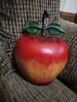 Vintage Cast Iron Apple Door Stopper Hand Painted 9IN Clean Great Fall Decor. Fixed Price $30.59.