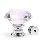 Czc Home 10 Pcs Diamond Crystal Glass Pull Handle Cabinet 30 Mm, Transparent. Fixed Price $16.10.