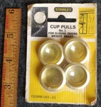 Vintage Stanley New Old Stock Sliding Door Pulls Solid Brass CD2688 #1 Four Pack. Fixed Price $8.00.