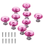 Pinshion Crystal Glass Cabinet Knobs, 30MM Diamond Shape Drawer Pulls Pink. Fixed Price $16.17.