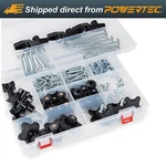 128 Piece Jig Fixture T-track Hardware Kit 1/4-20 Threads,knob (71127). Fixed Price $74.99.