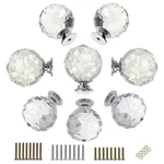 Btsky 8 Pcs Round Diamond 40MM 1.6 Inches Clear Glass Crystal Cabinet. Fixed Price $21.82.
