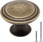 Knobs Antique Brass 25 Pack, 1.2 Inch Round Cabinets Kitchen. Fixed Price $24.64.