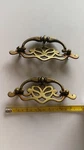 2 Vintage Brass Drawer Pulls-with Mounting Screws-solid Made Canada. Fixed Price $11.99.