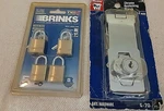 New Lot Bulldog Keylocking Hasp 4.5'' And Brinks Brass Keyed Tool Box Locks. Fixed Price $21.39.