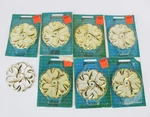 (8) Vintage Amerock Provincial Floral Ivory Gold Drawer Pull Knob Backplate Lot. Fixed Price $15.00.