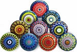 Pcs Ceramic Cabinet Knobs - Vintage Look Hand Painted Multicolor 10 Mandala. Fixed Price $15.68.