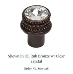 Carpe Diem Hardware Cache Collection Knob Oil Rub Bronze Clear Crystal. Fixed Price $29.95.
