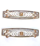 Vintage Amerock Bonaventure Regency White Gold Pull And Backplate BP75240-FWB. Fixed Price $20.00.