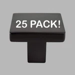 Berenson 25 Pack Contemporary Advantage One Square Knob Matte Black 0951-1055-P. Fixed Price $89.60.