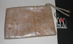 Nwot Agl Attilio Giusti Leombruni Faux Cork- Zip Clutch- Leather Pull-usb Keych. Fixed Price $21.99.