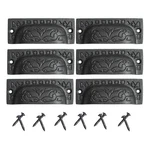 Renovators Supply Manufacturing Black Wrought Iron Drawer Cabinet Cup Pul.... Fixed Price $115.21.
