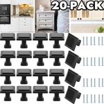 20 Packs Black Square Door Knobs Cabinet Handles Cupboard Drawer Kitchen Pulls. Fixed Price $13.95.