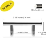 Tcbunny Solid Stainless Steel Drawer & Cabinet Bar Handle Pull 3-INCH 25/PACK. Fixed Price $29.99.