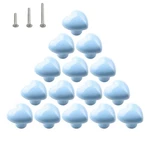 Huamulan 15PCS Glossy Ceramic Knobs Heart Shape Cabinet Dresser Pulls Door Ha.... Fixed Price $28.45.