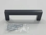 30 Pack Knobelite 4" Black Matte Square Stainless Steel Cabinet Drawer Pulls. Fixed Price $42.00.