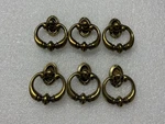 6 Vintage Keeler Brass N13304 Ornate Antiqued Drawer Pull Handle W/back PLATE(38. Fixed Price $28.00.