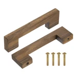 4PCS Inch Hole Center Square Wood Drawer Pulls Dark Walnut. Fixed Price $22.31.