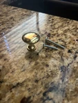 Amerock Allison Polished Brass Smooth Designer 1/4" Round Cabinet Knob BP142-3. Fixed Price $5.50.