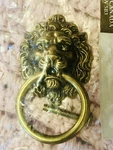 Vintage 1998 Belwith Brass Lion Head 3 Door Pull Knocker Nos Nip. Fixed Price $15.80.