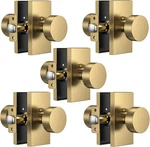 5 Pack Antique Brass Privacy Door Knob, Zinc Alloy Handles Interior With. Fixed Price $258.99.
