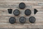 6P Vtg Cast Iron Flower Design Drawer Cabinet Door Pulls Knobs Handles Farm Deco. Fixed Price $31.05.