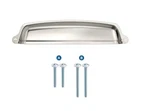 Amerock BP22439PN Stature Cup Cabinet Pull, 5-1/16"-CENTERS, Satin Nickel. Fixed Price $12.94.