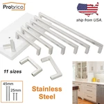 Brushed Nickel Kitchen Cabinet Pulls Stainless Steel Drawer Handles Square Knobs. Fixed Price $5.24.