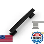 Rergy 10 Pack Cabinet Handles, 3-3/4 Inch Hole Center Pulls, Black Kitchen Drawe. Fixed Price $44.69.