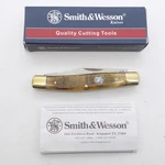 Smith & Wesson CK1028 3-BLADE Stockman Folding Knife Faux Buffalo Horn Handle. Fixed Price $22.95.