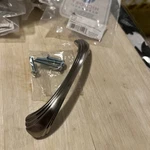 7 Hickory Hardware Bridges 4-1/2 Cabinet Pull Satin Nickel P3303 Axis New. Fixed Price $47.76.