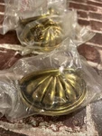 4 Belwith Keeler P535PB Pol. Brass 3" Center To Solid Cup Cabinet Pull. Fixed Price $22.00.