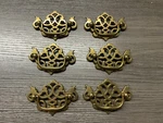 6 Vintage Keeler Brass Finish Drawer Pulls Cabinet/furn. Hardware 2.5 "c (37. Fixed Price $20.00.