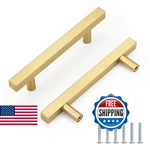 Probrico 20PACK Hole Centers 3.75 Inch Modern Brushed Brass Cabinet Handles Squa. Fixed Price $50.20.