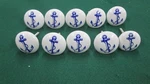 Set Of 12 Ceramic Drawer Pull Knob Ocean Anchor Nautical Theme Reclaim Crafts. Fixed Price $22.95.