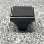 Lot Of 6 Brainerd P32705W-VBC Bronze & Copper 1" Hollister Square Cabinet Knob. Fixed Price $11.99.