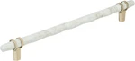 Elegant Marble White & Golden Champagne Cabinet Pull 10-1/16 Inch. Fixed Price $105.99.