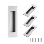 4 Pack Brushed Nickel Sliding Closet Door Handles Silver Flush Pulls 5.9IN Le.... Fixed Price $33.48.