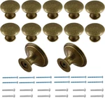 Cionyce 12 Pcs Brass Cabinet Knobs Metal Drawer Round Dresser Handle Kn.... Fixed Price $13.00.