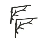 Zeckos Brown Cast Iron Deer Antler Wall Shelf Brackets Set Of 2. Fixed Price $38.99.