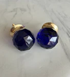 Vintage Crystal Ball Royal Blue Glass Knob Handle Pull For Drawer Door 2PCS. Fixed Price $40.00.