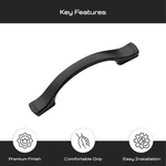 Flat Black Dual-mount Step-edge Drawer Pull, 3 Inch Liberty Hardware. Fixed Price $11.34.