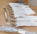 New Set Of (9) Residential Essentials 7" Cabinet Pulls 10239 Ap - Aged Pewter. Fixed Price $69.95.