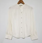 Nwt Vince Shirred Back Silk Blouse Top Optic White Size M $325. Fixed Price $109.99.