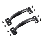 2 Pack 5-3/4 Inch Pulls Gate Door Handle Metal Drawer Black Cabinet Hardware. Fixed Price $18.40.