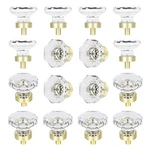 Hiemey Gold Crystal Glass Cabinet Knobs Satin Brass Pulls And For. Fixed Price $88.20.