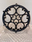 Trivet Black New Cast Iron Kitchen Decor 7" Round By Cooks Tools Great Gift Nice. Fixed Price $17.99.